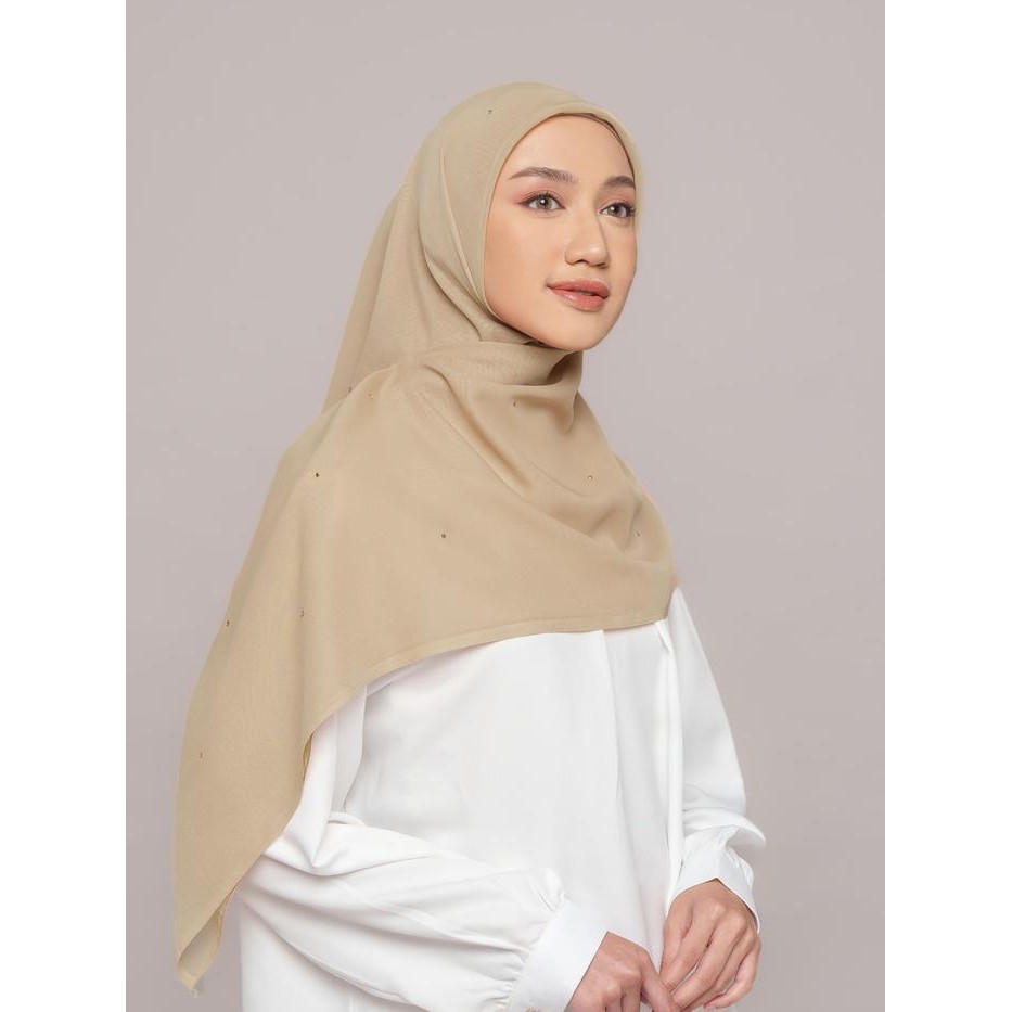 mcgz- Napocut Hijab - Plain Paris Premium Kristal 57 New Series ( Jilbab Segi Empat Tabur 57
