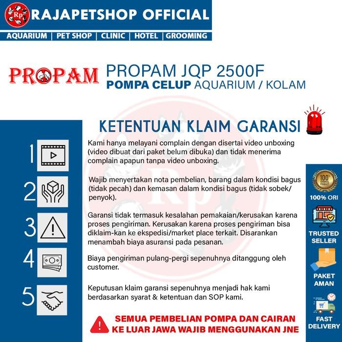 PetShoPq- ( Pompa Air ) Propam Jqp 2500 F Water Pump Kolam Aquarium