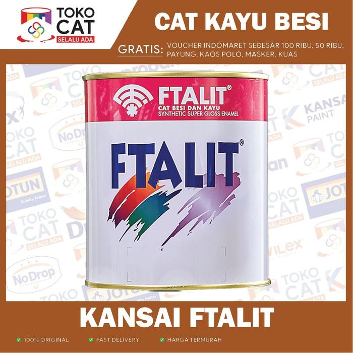 CAT MINYAK KAYU DAN BESI FTALIT 1 KG WARNA SILVER KODE 998 KEMASAN KALENG