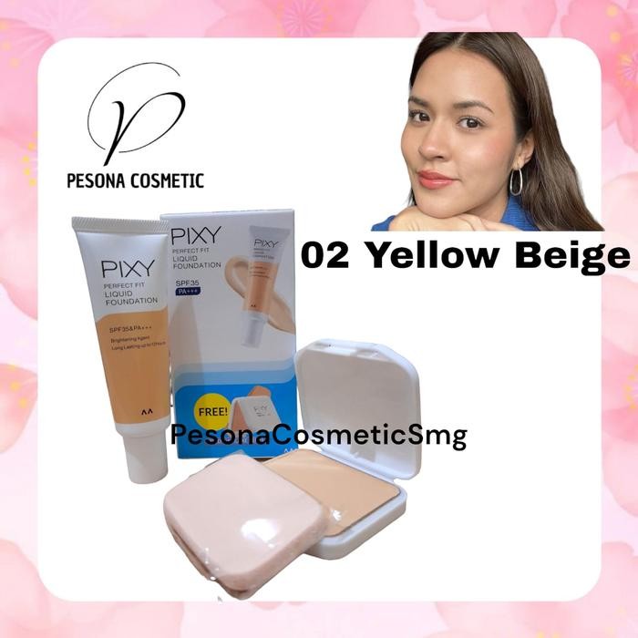 Top PIXY FOUNDATION DAPAT BEDAK PADAT TWC / PIXY PERFECT FIT BUNDLE FOUNDATION DAN REFIL BEDAK