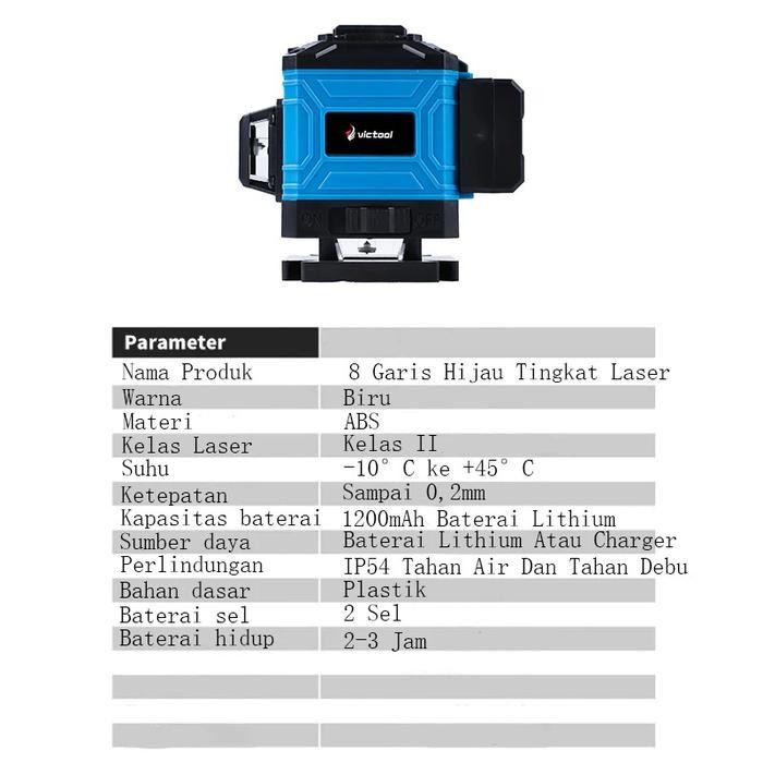 Terlaris PROMO LASER TUKANG laser multifungsi 8 line 59000MAH laser tukang bangunan 12 line