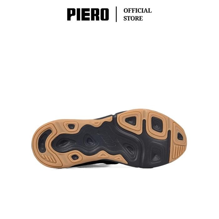 rwci- Piero Sepatu Sneakers Pria Ergo Motion Phantom Black Gum Pie1000187