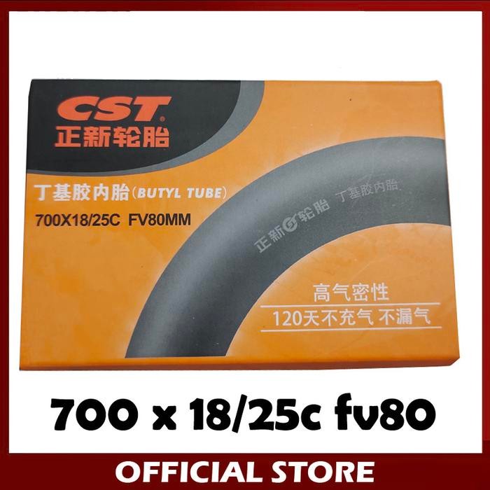 Wimcycle United - Cst Ban Dalam Sepeda 700 X 18-25C Fv 80Mm Presta Fixie Balap Roadbike