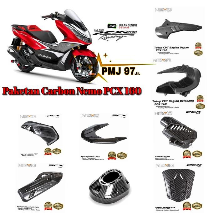 Paketan/Paket Cover Carbon PCX 160 Nemo Original