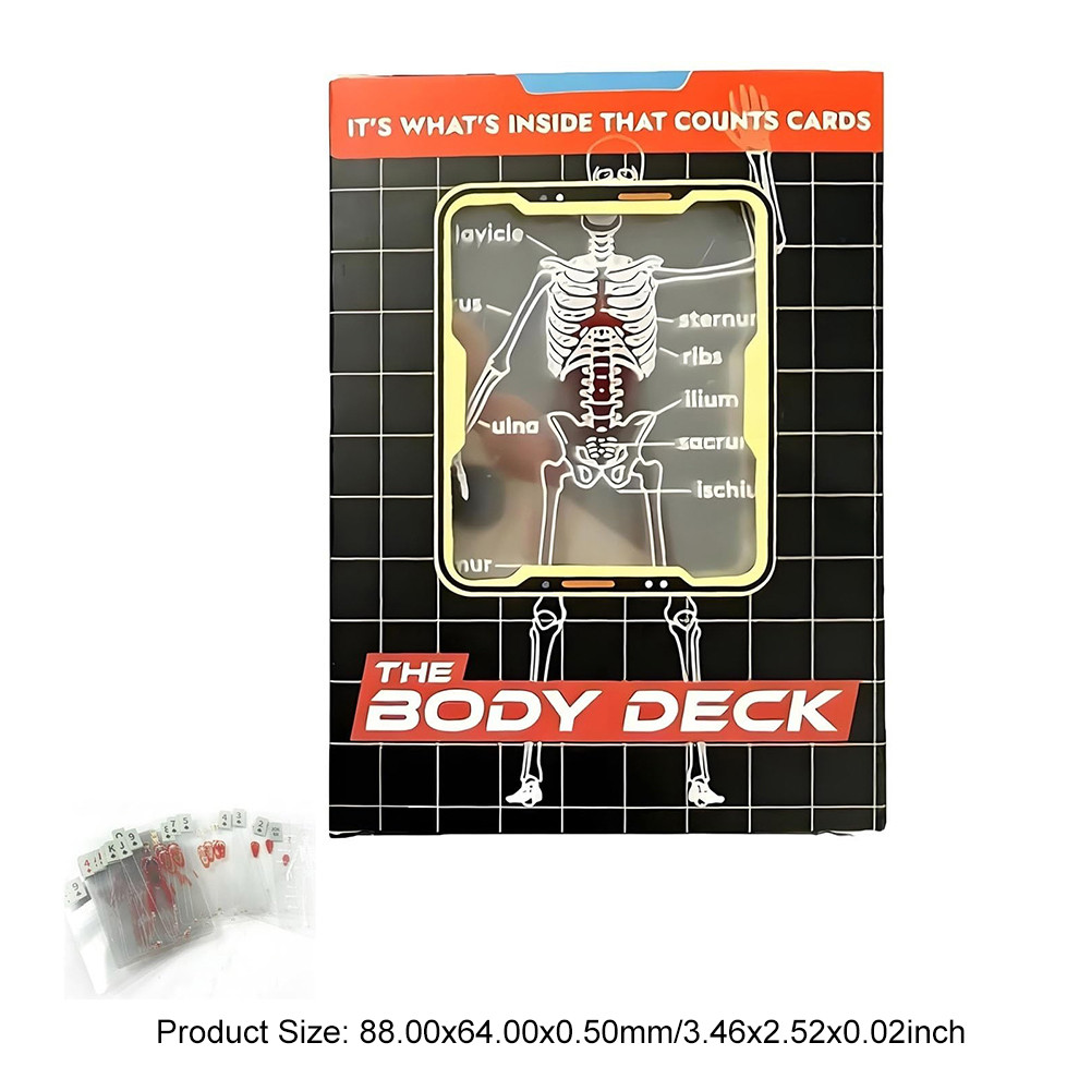 Human Anatomy Poker Cards Funny Human Body Slice Playing Card Transparent Discover The Wonders of