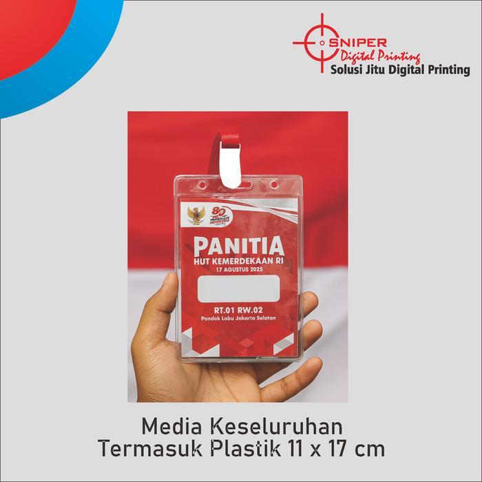 PAKET Name Tag Panitia 17 Agustus / id card / panitia 17an (tali+plastik+NameTag)