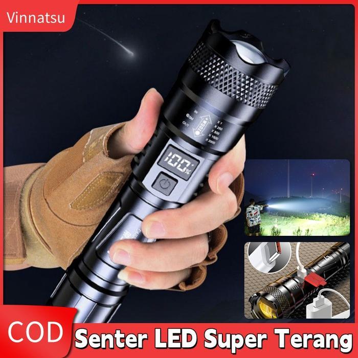 [Vinnatsu]Senter Led Rechargeable /Senter Led A76 Jarak Jauh Senter Super Terang Waterproof Senter