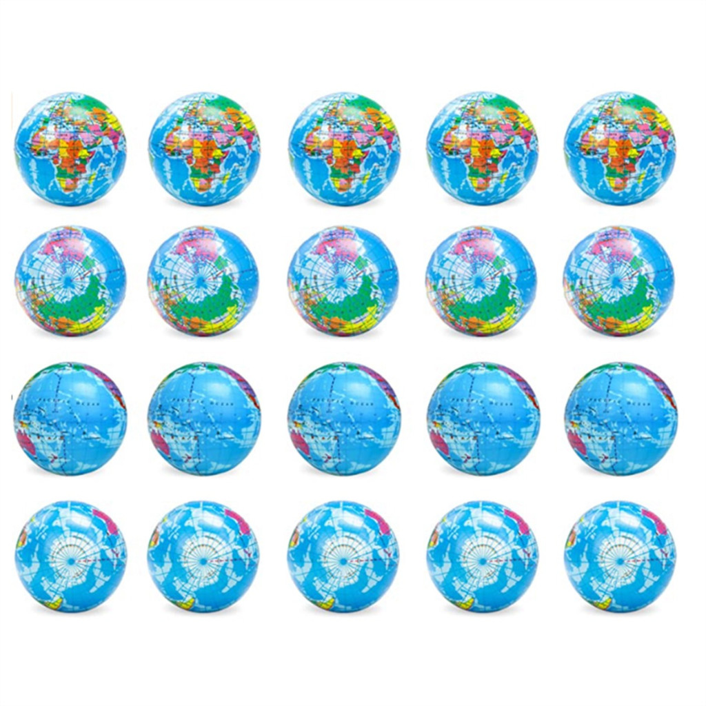 12pcs Mini Earth Pressure Ball Finger Exercise PU Spherical Squeeze Ball Education foam Squeeze Ball