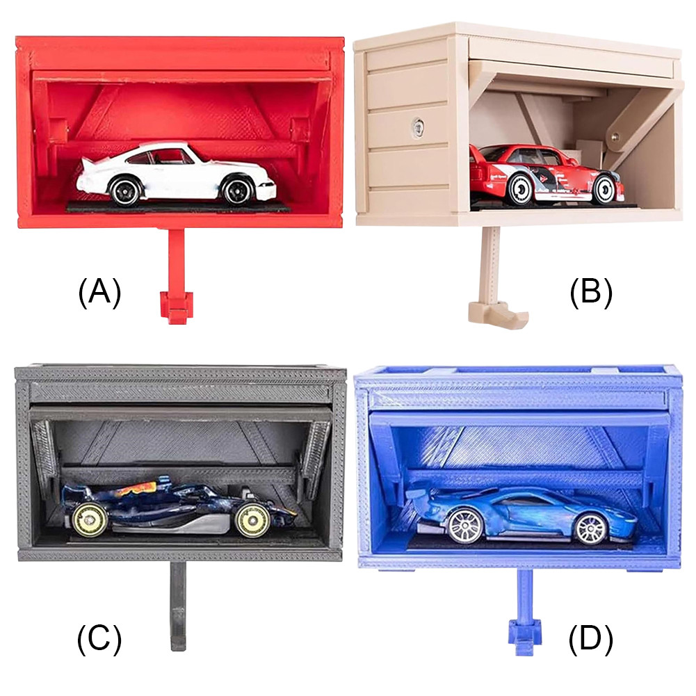 Car Garage Key Holder Wall Mount Key Organizer with Opening Door Car Key Hook Garage Shaped Key