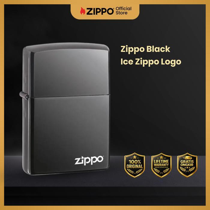 ZIPPO BLACK ICE ZIPPO LOGO