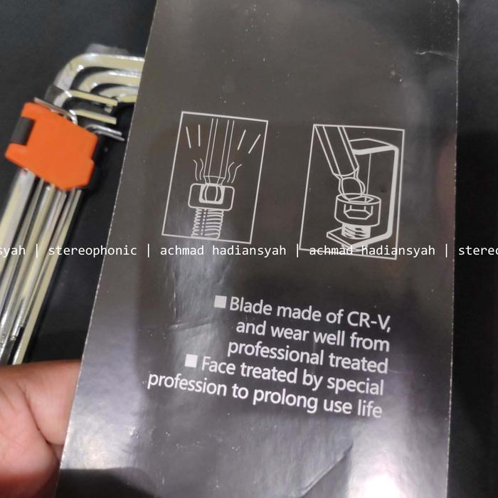 Kunci L 9Pcs Hex Finder Kunci L Set 9Pcs Hex Finder Hex Key 9Pcs