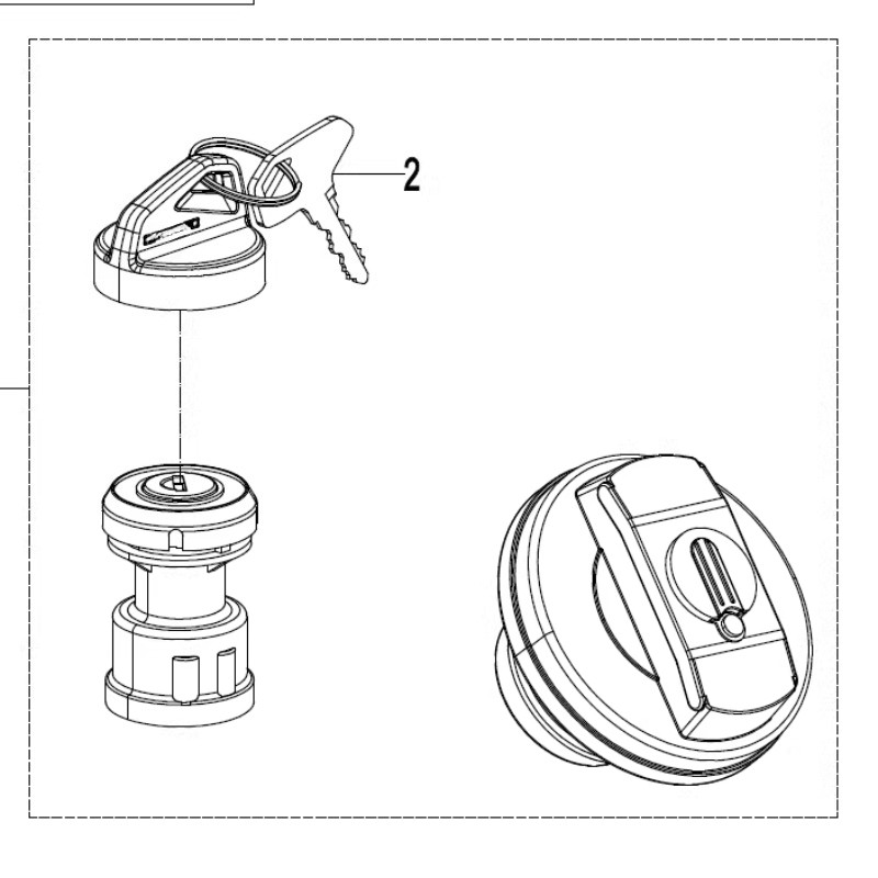 ATV KEY SET LOCK LOCK FUEL TANK CAP IGNITION SWITCH SUITABLE FOR CFMOTOUTV UFORCE1000 XL