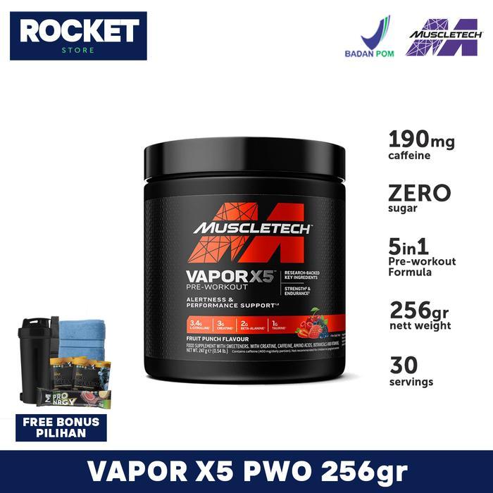MUSCLETECH Pre-workout Vapor X5 Next Gen 30 serving - Suplemen Fitness PWO