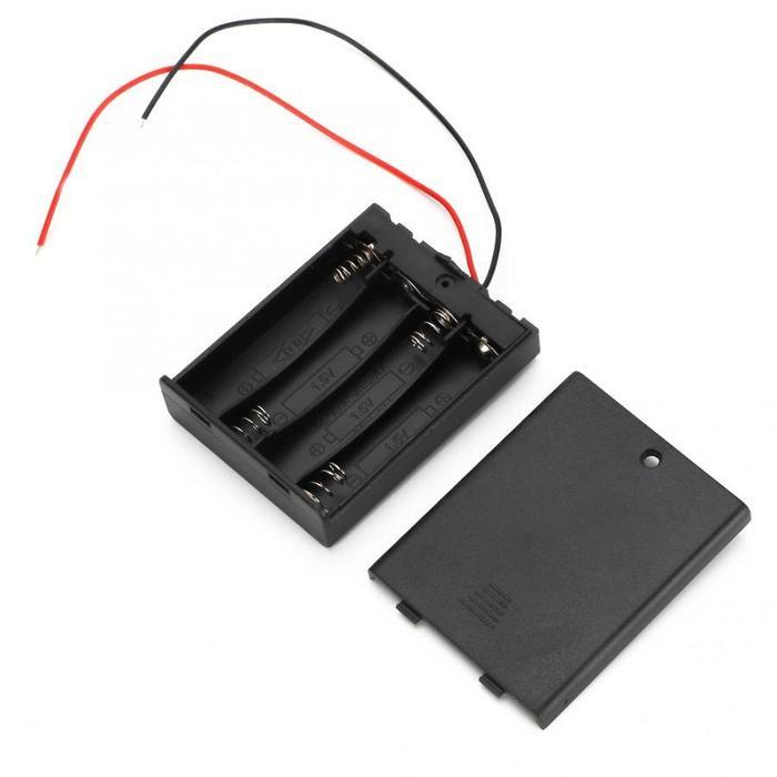 NEW!! Battery Holder 4xAAA 4 x AAA Baterai Case Box Kotak Tempat Baterai
