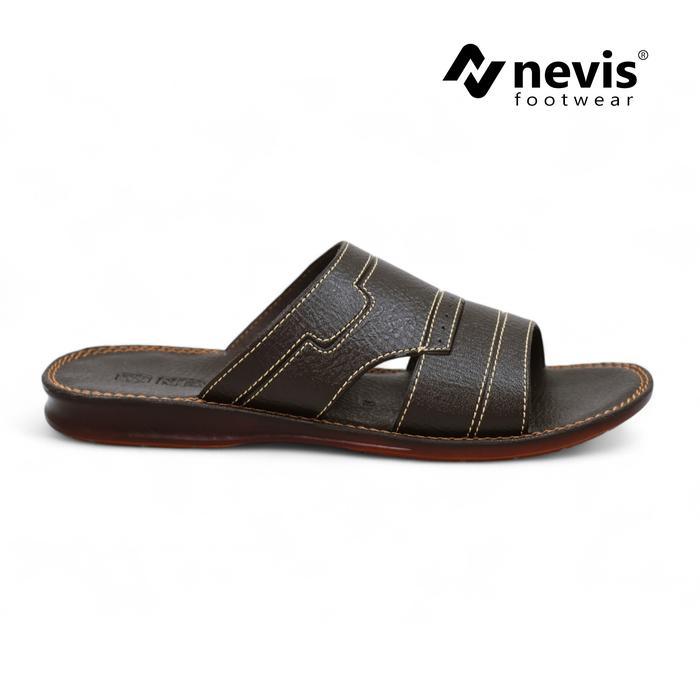 NEVIS SANDAL PRIA SLOP ABBAS SENDAL KULIT CASUAL SANTAI SELOP COWOK KEREN KASUAL KARET JEPIT