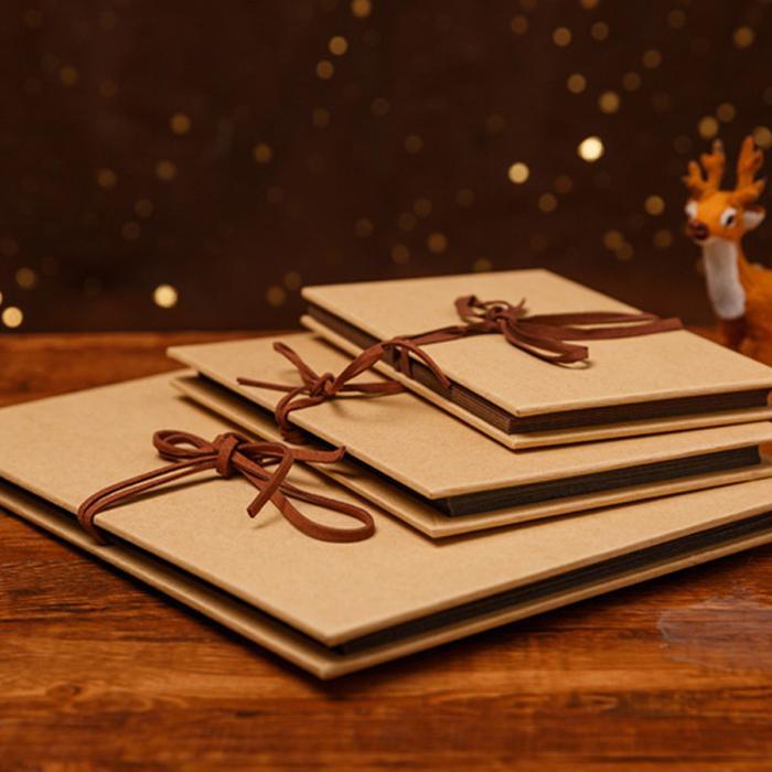 Scrapbook Diy Album Accordion Style Scrapbook Album Vintage Album Lipat Hitam Polos Mini