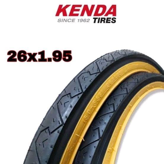 Ban Luar Sepeda Kenda 26 X 1.95 K90 Hitam Cokelat Gumwall