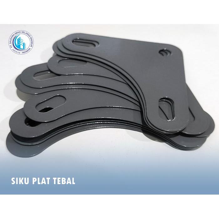 Plat Siku Lubang / Segitiga Rak Besi (Tebal)