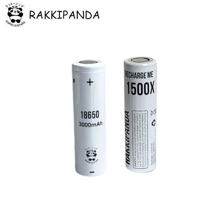 Rakkipanda Baterai Li-Ion 18650 Flat Top 3000Mah
