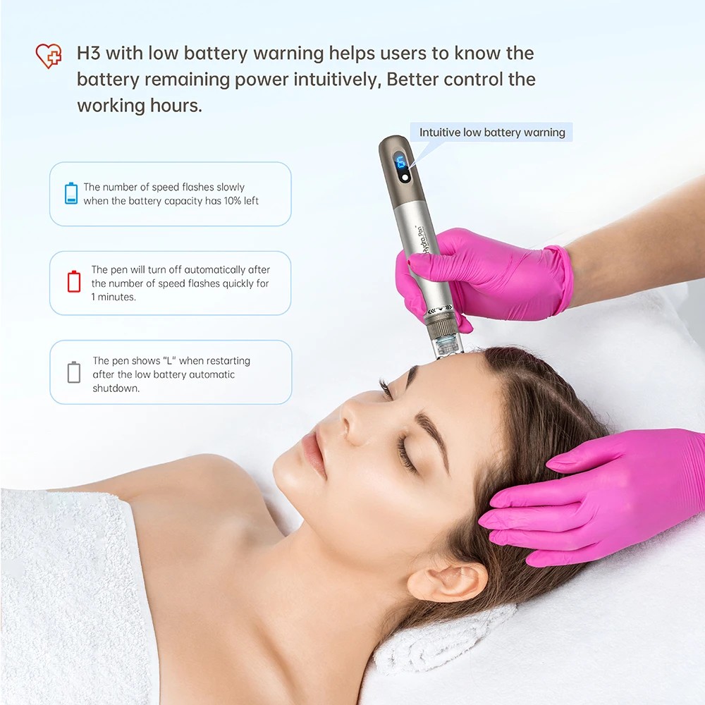 New Derma Pen H3 Wireless Derma Pen Professional Microneedling Pen Skin Care Beauty Machine With
