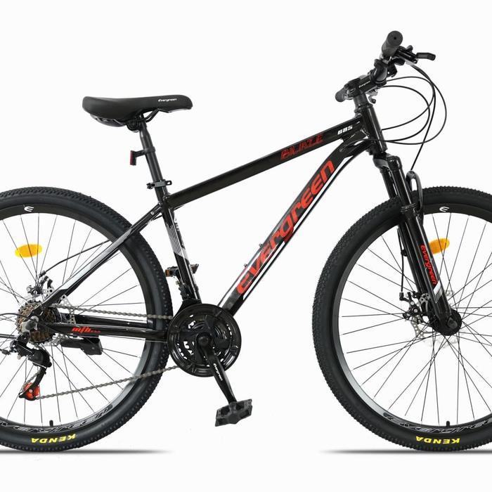 [Gojek/Grab] Sepeda MTB 27.5 Evergreen Blaze 687 - Hitam Merah