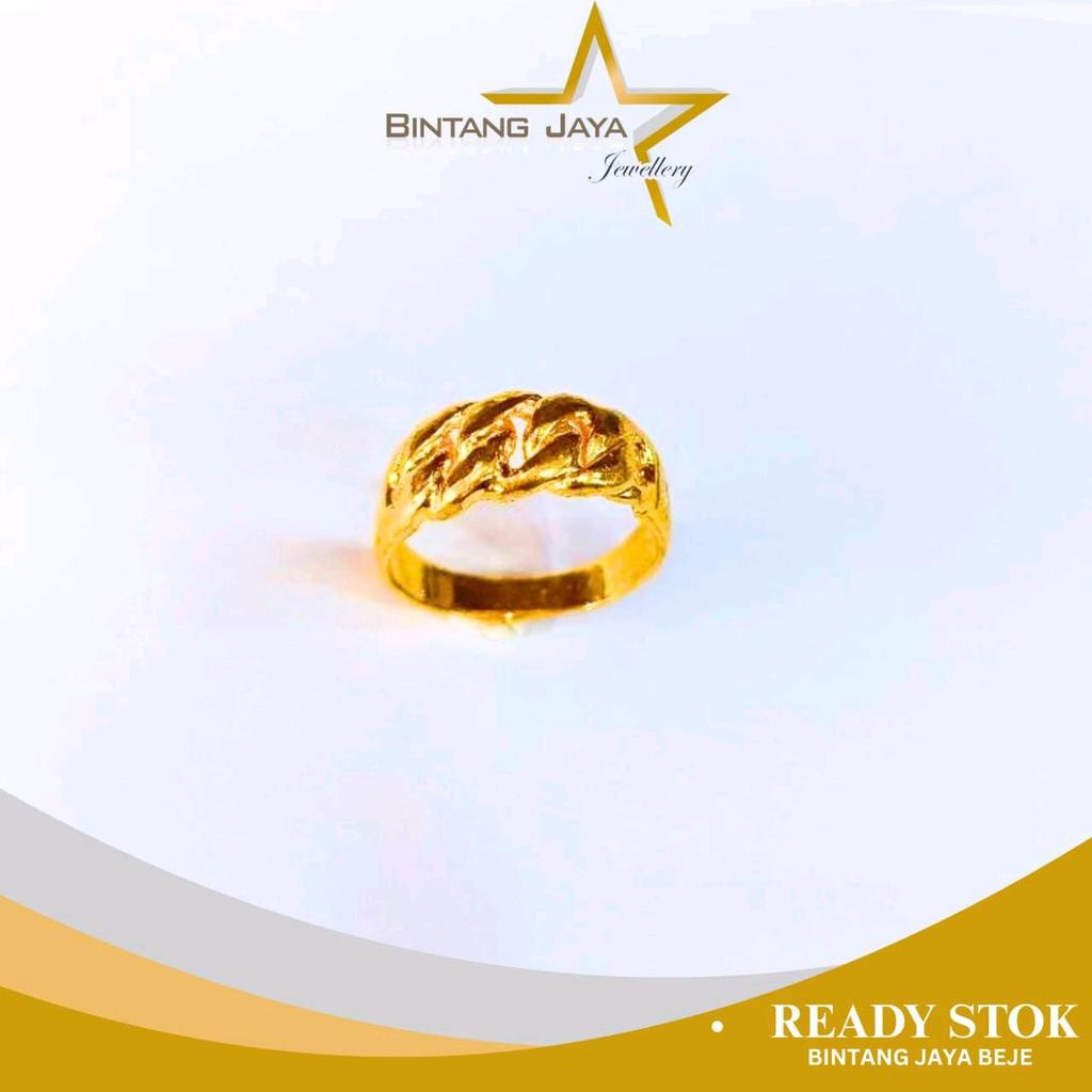 Cincin LM99 Atas Rantai Simpel - Kadar LM99 - Berat 8,00gr - Size 18 - 24/06/26 - (TMG)