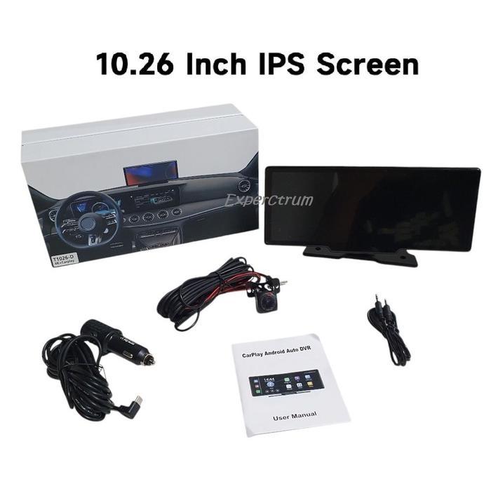 CAR DVR / Dashcam mobil 10.26" 4K + GPS + WIFI, Support Android Auto, Apple Car Play & Mirrolink