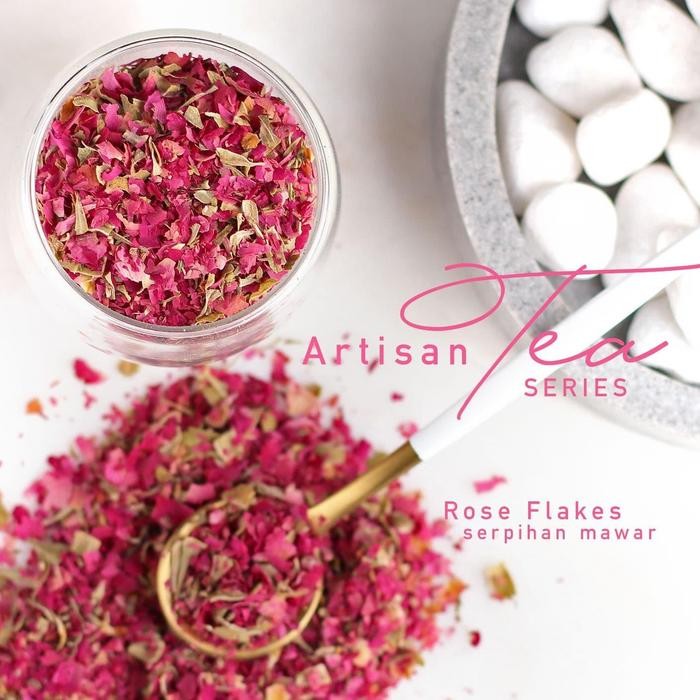 

ARTISAN TEA CAFE - ROSE FLAKES 50GR MAWAR KERING HANCUR DRIED ROSEBUD