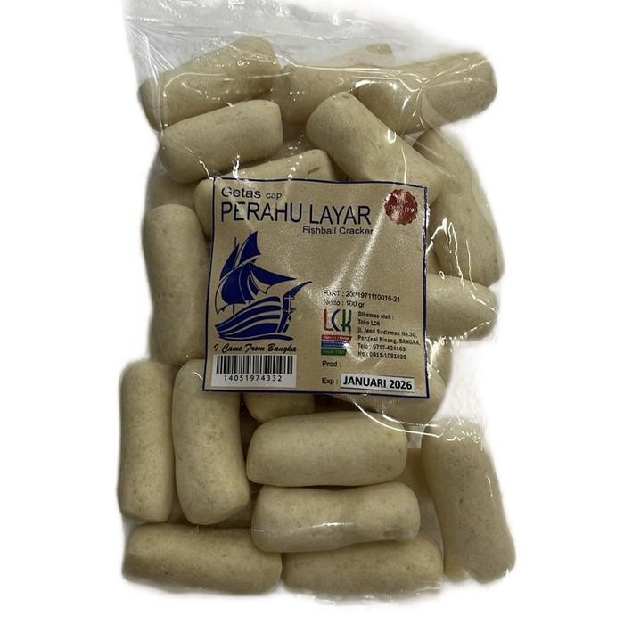 

SIAPKIRIM Getas Krupuk Snack bentuk panjang cap perahu layar ciri khas Bangka dari LCK READY STOCK