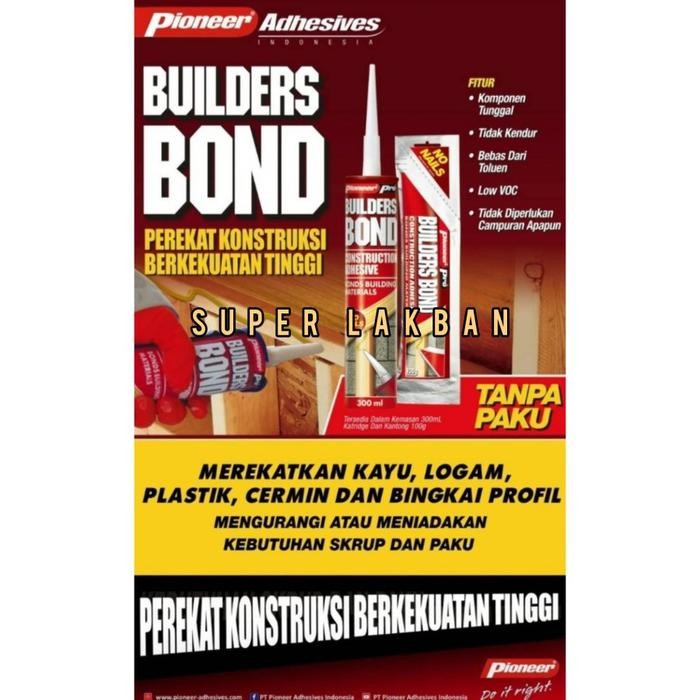 

LEM PENGGANTI PAKU BUILDER BOND SUPER KUAT FOX KUNING DINDING BERKUALITAS PIONEER ORIGINAL
