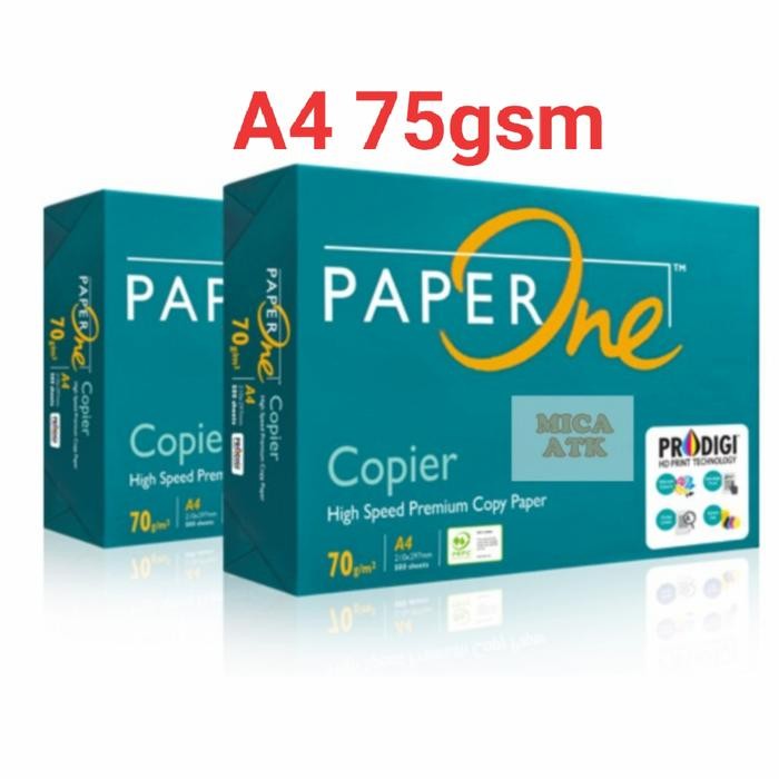 

NEW PRODUK KERTAS HVS A4 75 GSM PAPER ONE 1 RIM 500 LBR PRINT & COPY ORIGINAL WARUNG ARA67