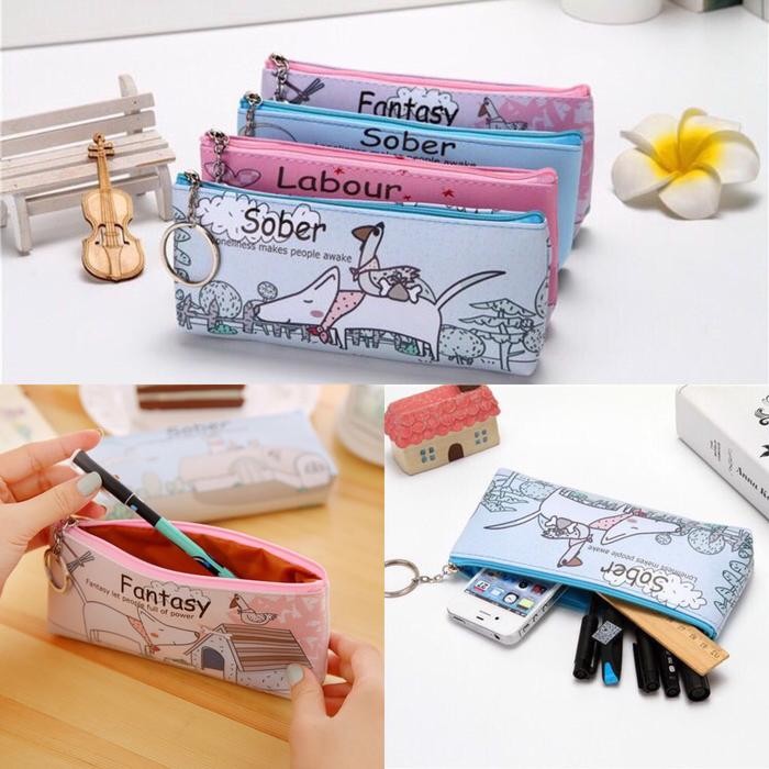 

Cute Cartoon Puppy Pencil Case, Pencil Bag with Zipper, Pencil Pouch