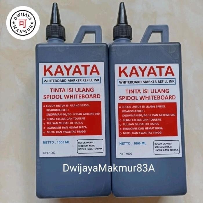 

NEW PRODUK REFILL SPIDOL WHITEBOARD KAYATA 1 LITER / 1000ML ( REFILL SPIDOL BISA DIHAPUS) WARNA