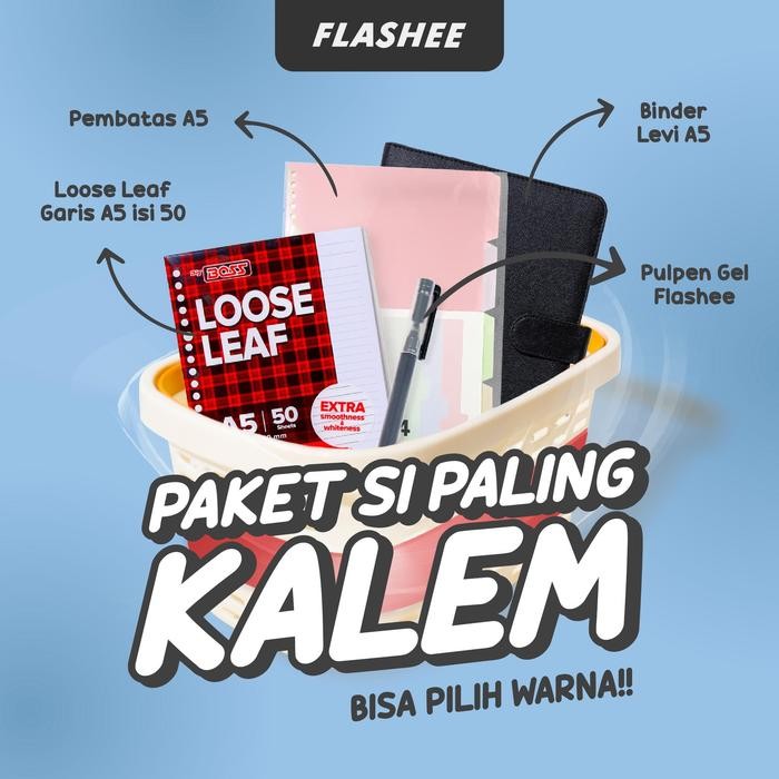 

TERMURAH Flashee Binder Paket Sekolah Set 4IN1 Paket Binder Kampus Kuliah Sudah Termasuk Buku Tulis