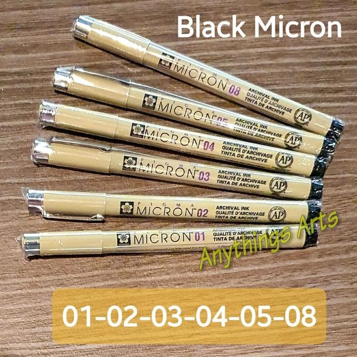 

Sakura Pigma Black Micron Drawing Pen 01 - 02 - 03- 04 - 05 - 08