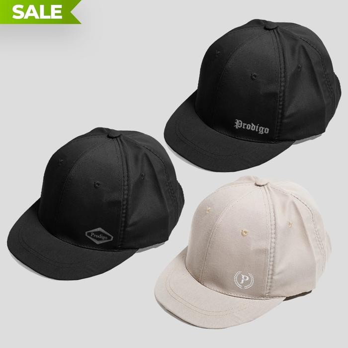 New // Topi Pria Polo Hitam Caps Classic Cap Topi Lidah Pendek Prodigo Langsa // 100% Original