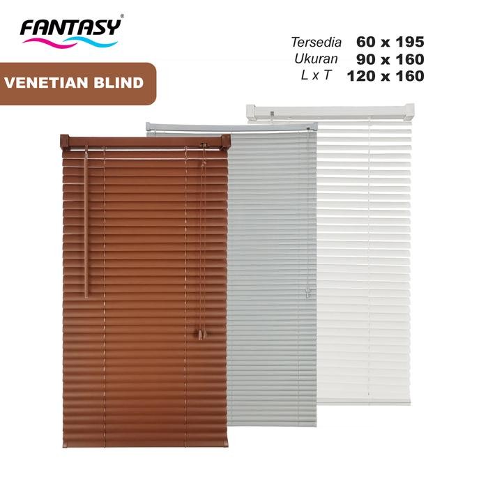Fantasy Horizontal Venetian Roller Blind Tirai Plastik PVC Gulung Tirai Penutup Kerai Hordeng