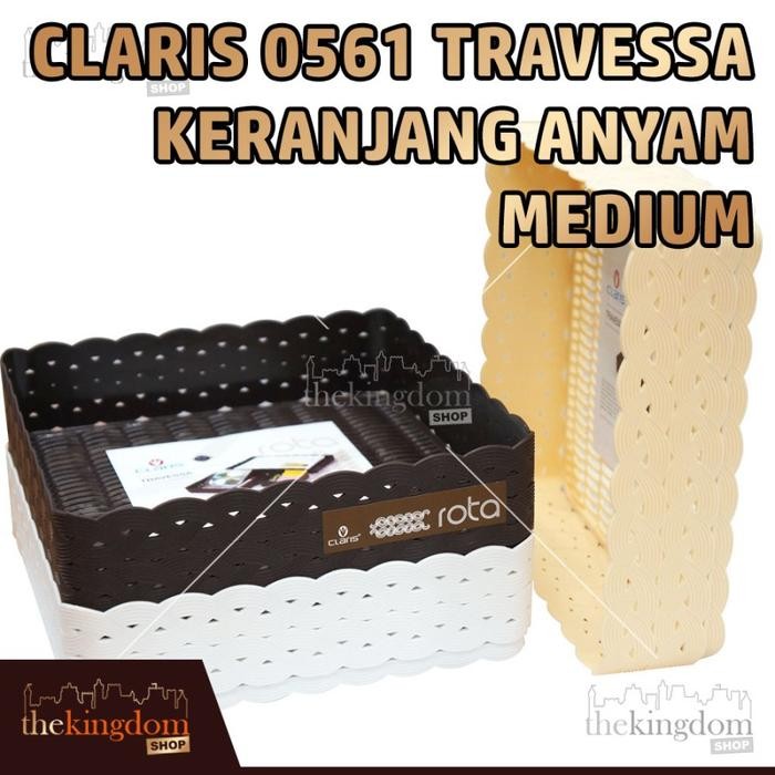 

Claris 0561 Travessa Keranjang Anyam Medium Wadah penyimpanan Plastik Serbaguna container