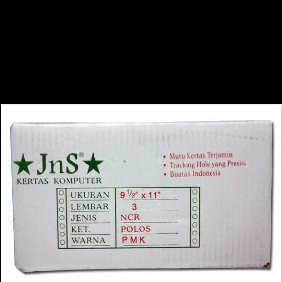 

Continuous Form JNS 9.5 X 11 3PLY NCR (Kertas Komputer)