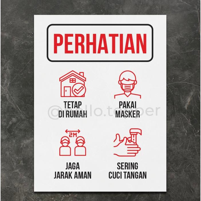 

SIGN WAJIB PATUH PROTOKOL KESEHATAN SIGN AKRILIK LABEL ACRYLIC