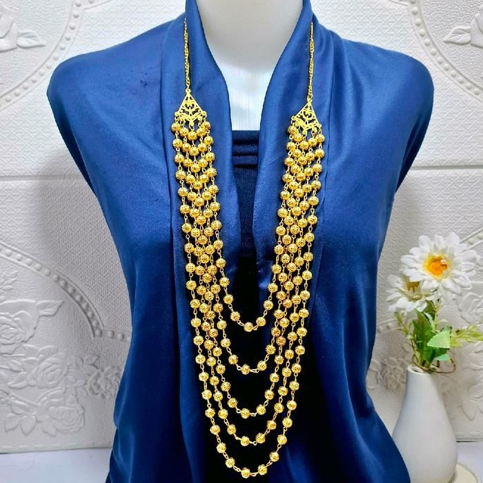 Pilihan- Aksesoris Etnik Aloy Rodium Chrom Masdesign Exclusive Pengantin Minang Kalung Bugis