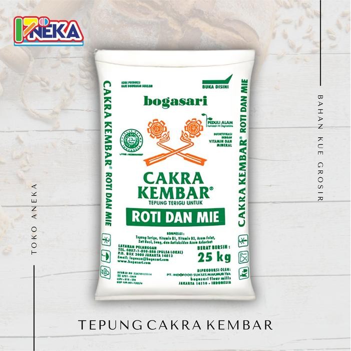 

Pilihan- Tepung Terigu Cakra Kembar 1 Ball 25Kg