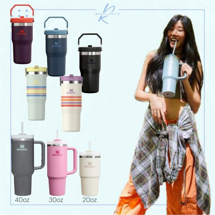 [ORI NEW] Stanley Quencher 2.0, Flip Straw Tumbler, Varsity Ice Flow Tumbler