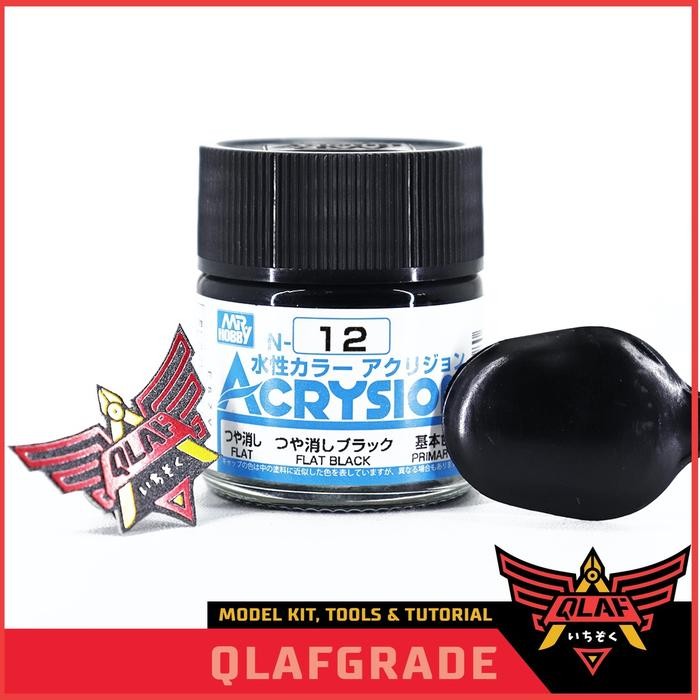 

MR ACRYSION FLAT BLACK N12 CAT ACRYLIC