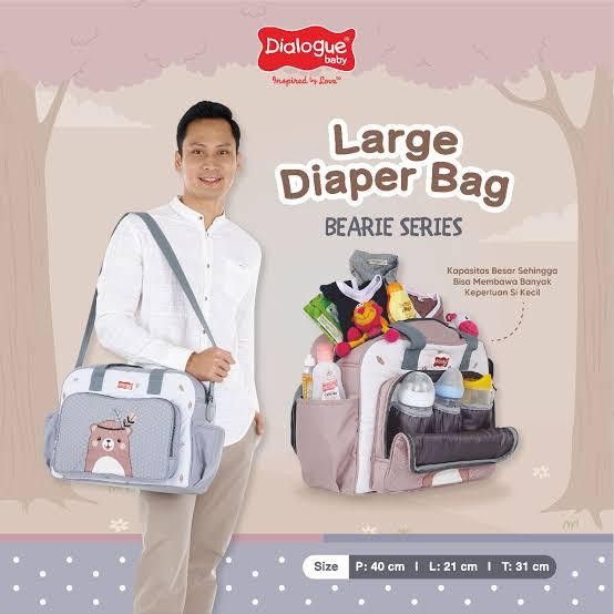 Terbaik Dialogue Baby Bearie Dgt7315 Tas Perlengkapan Anak Bayi Besar Large 100% Ori