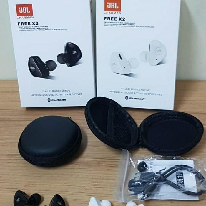jbl free X2 tws headset earphone bluetooth wireless kiri kanan