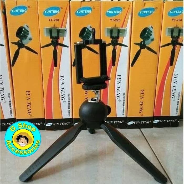 mini tripod camera yunteng yt-228 original tripod selfie [kualitas terbaik]