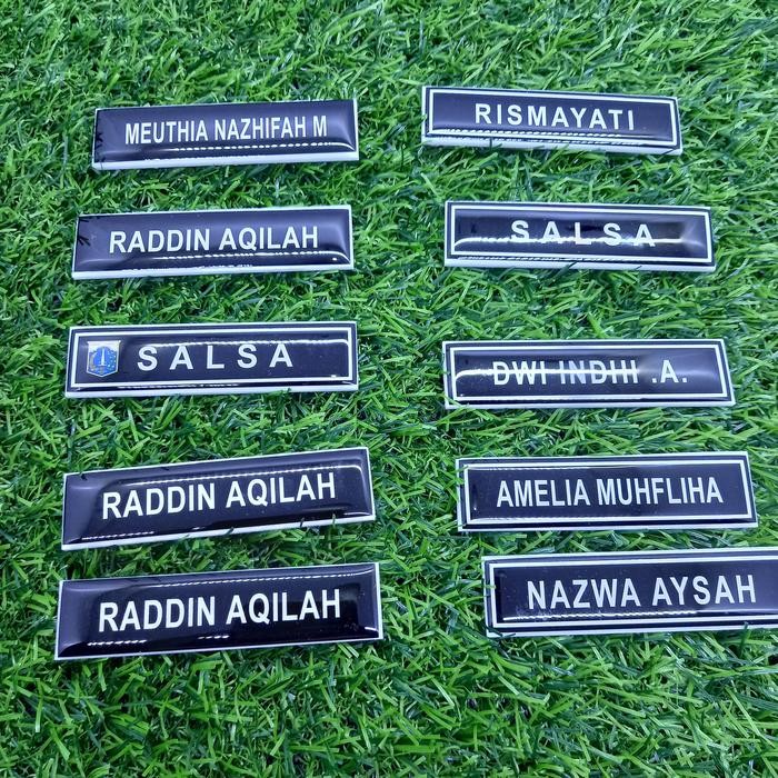 

New name tag nama dada peniti resin