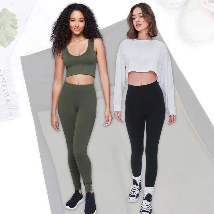 Pilihan- Celana Legging Wanita Panjang Forever 21 Sport Legging Olahraga Senam