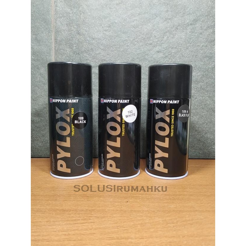 Pilihan- Nippon Cat Semprot Pylox Black White Flat Black Pilox By Nippon Paint